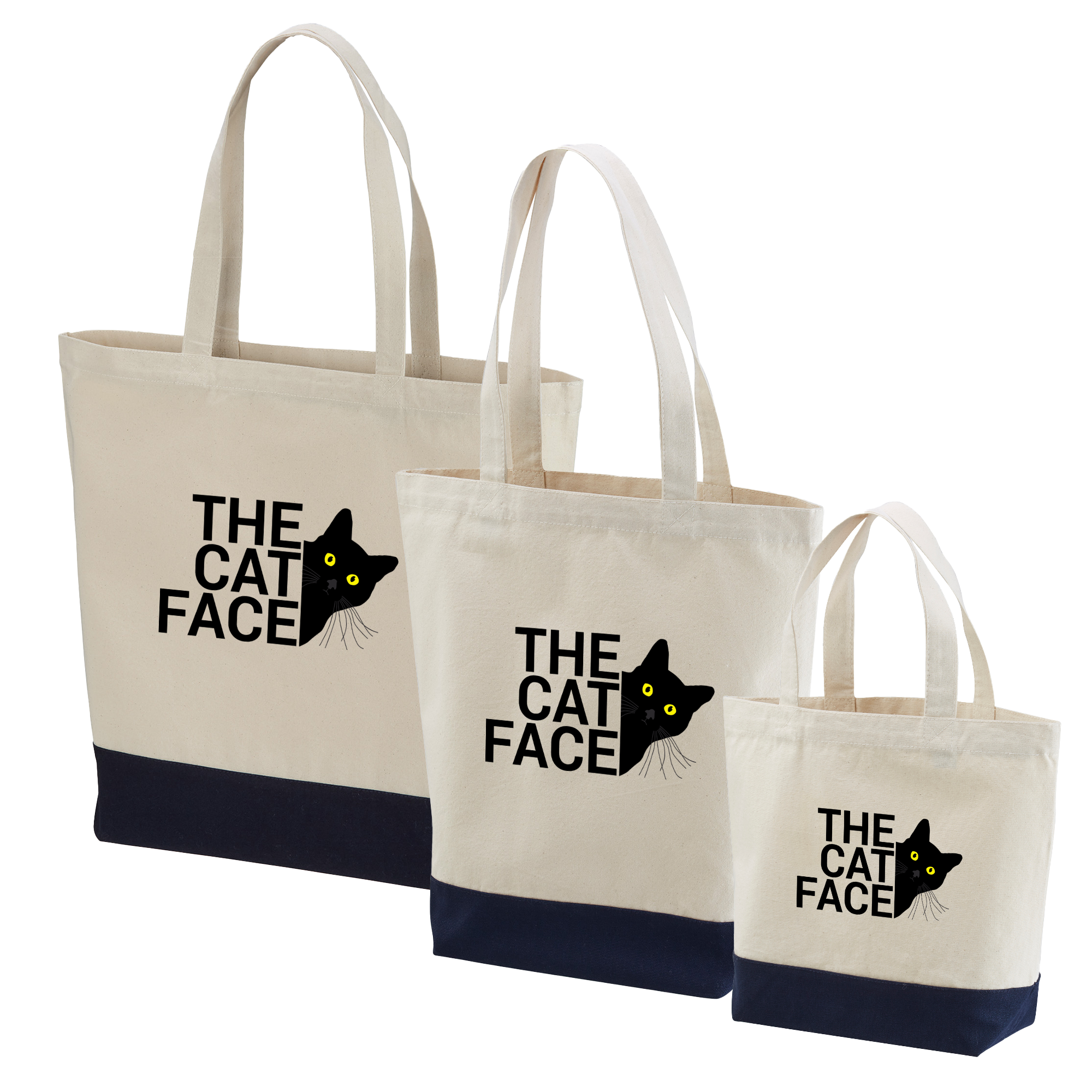 猫トートバッグ 猫 エコ バッグ The cat face2